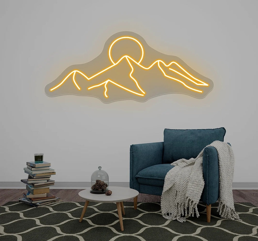 Mountain Range Neon Sign | LED Neon Wall Decor