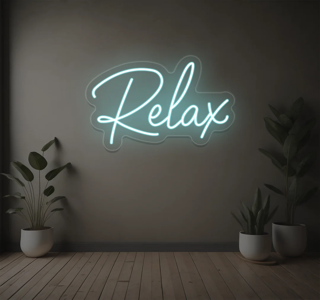 Relax Neon Sign – LED Script Wall Decor