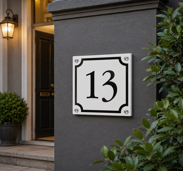 13 Acrylic House Number Sign | Neonic Sign