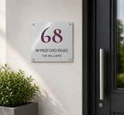 68 Wyndford Road Acrylic House Sign | Neonic Sign