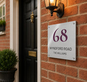 68 Wyndford Road Acrylic House Sign | Neonic Sign