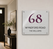 68 Wyndford Road Acrylic House Sign | Neonic Sign